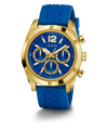GW0729G1 GUESS Mens Blue Gold Tone Multi-function Watch angle