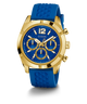 GW0729G1 GUESS Mens Blue Gold Tone Multi-function Watch angle