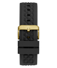 GW0729G2 GUESS Mens Black Gold Tone Multi-function Watch back view