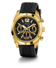 GW0729G2 GUESS Mens Black Gold Tone Multi-function Watch angle