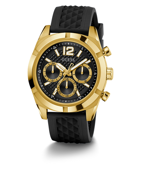 GUESS Mens Black Gold Tone Multi-function Watch - GW0729G2 | GUESS