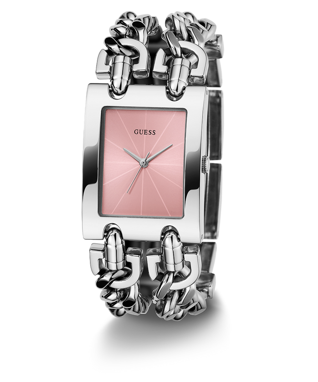 GW0740L1 GUESS Ladies Silver Tone Analog Watch angle