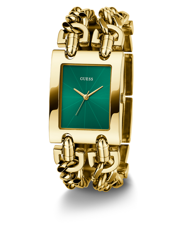 GUESS Mod Heavy Metal Ladies Gold Tone Analog Watch GW0740L2