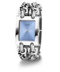 Silver watch with chain design on a white background GUESS Mod Heavy Metal Ladies Silver Tone Analog Watch