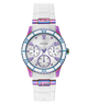 GW0743L1 GUESS Ladies White Iridescent Multi-function Watch angle