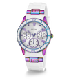 GW0743L1 GUESS Ladies White Iridescent Multi-function Watch angle