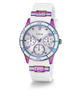 GW0743L1 GUESS Ladies White Iridescent Multi-function Watch angle