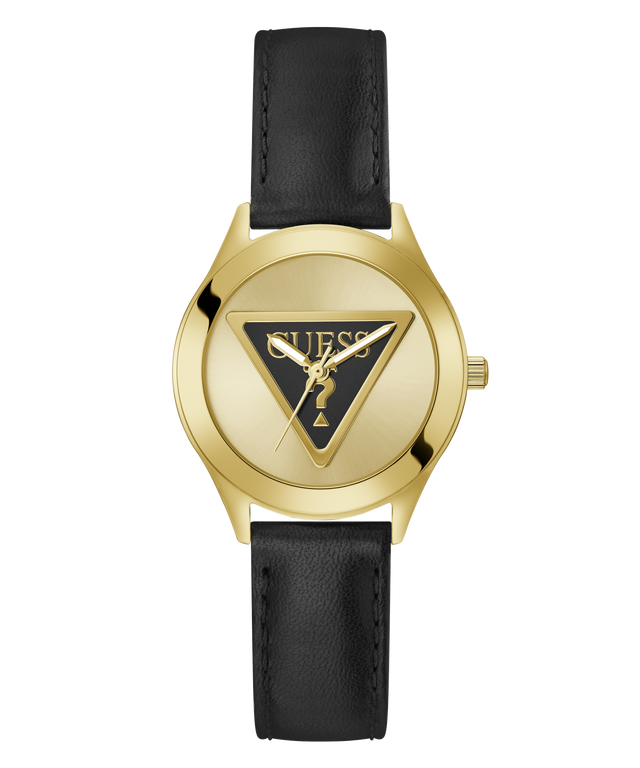 GW0744L2 GUESS Ladies Black Gold Tone Analog Watch