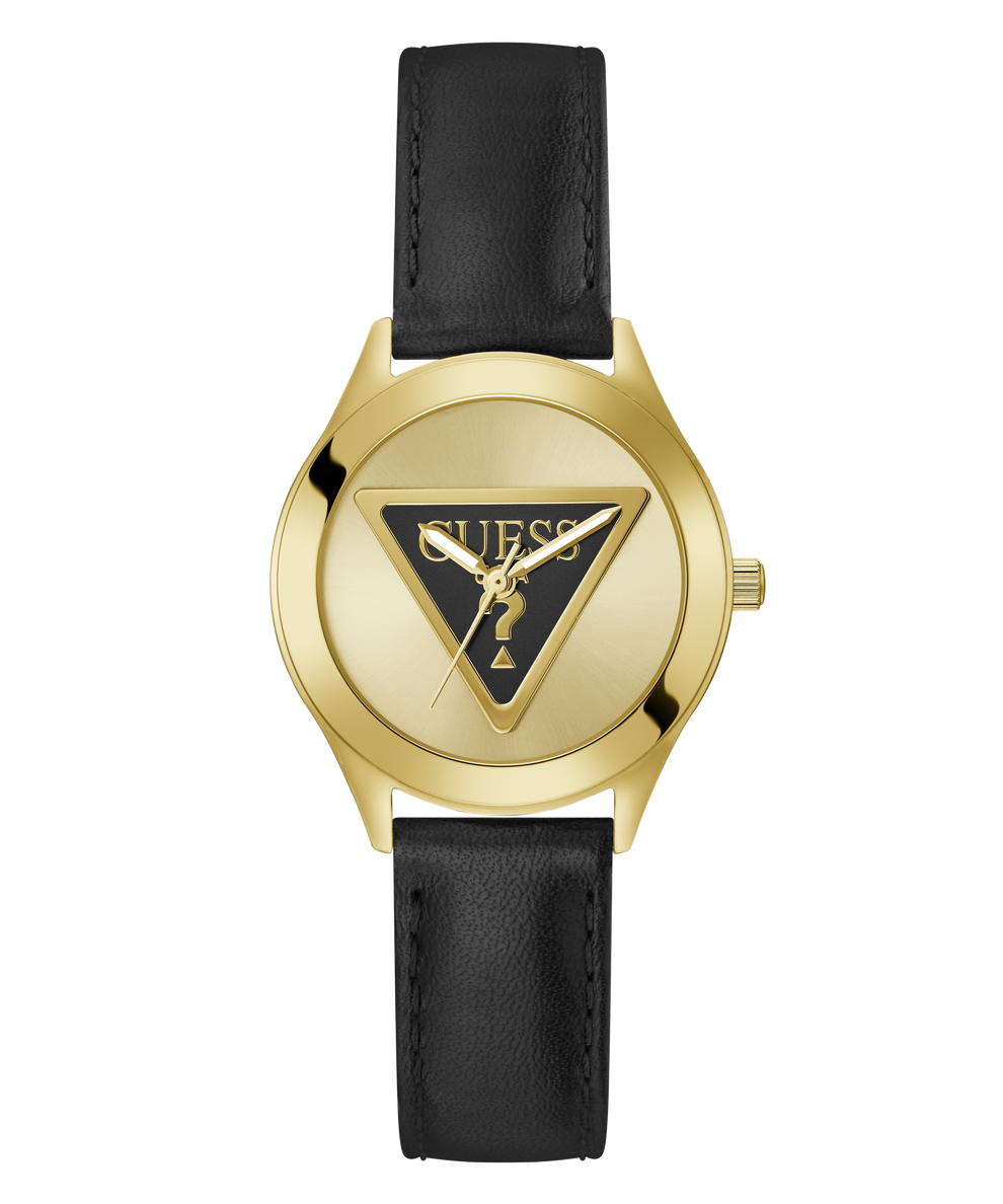 GW0744L2 GUESS Ladies Black Gold Tone Analog Watch