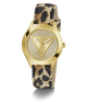 GW0745L2 GUESS Ladies Leopard Gold Tone Analog Watch angle