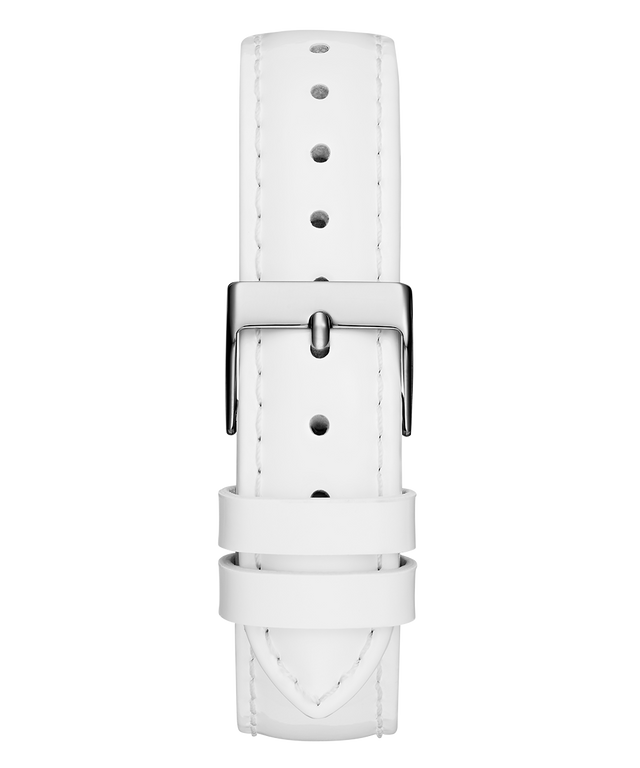 GW0745L3 GUESS Ladies White Silver Tone Analog Watch back view