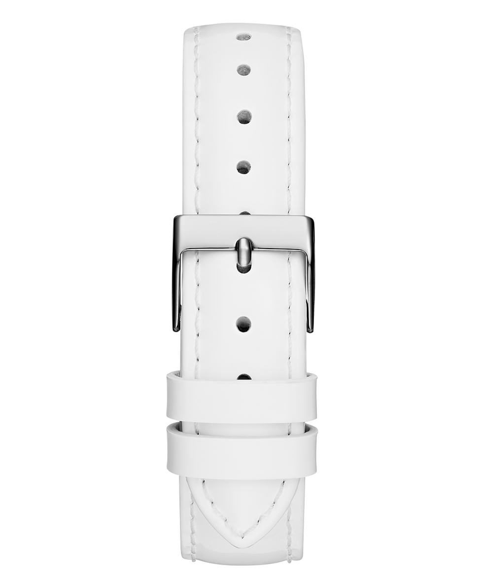 GW0745L3 GUESS Ladies White Silver Tone Analog Watch back view