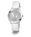 GW0745L3 GUESS Ladies White Silver Tone Analog Watch angle