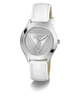 GW0745L3 GUESS Ladies White Silver Tone Analog Watch angle