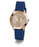 GW0745L4GUESS Ladies Blue Rose Gold Tone Analog Watch angle