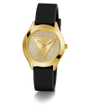 GW0745L5 GUESS Ladies Black Gold Tone Analog Watch angle