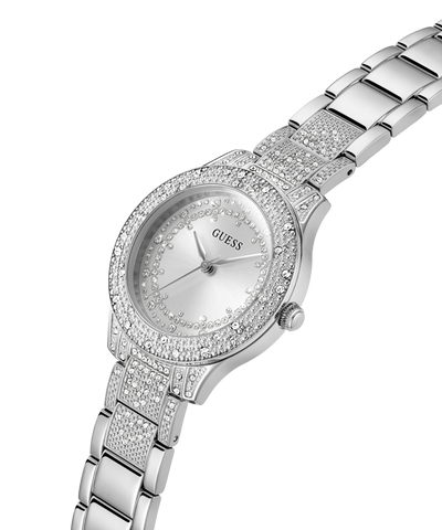 GW0746L1 GUESS Ladies Silver Tone Analog Watch lifestyle angle