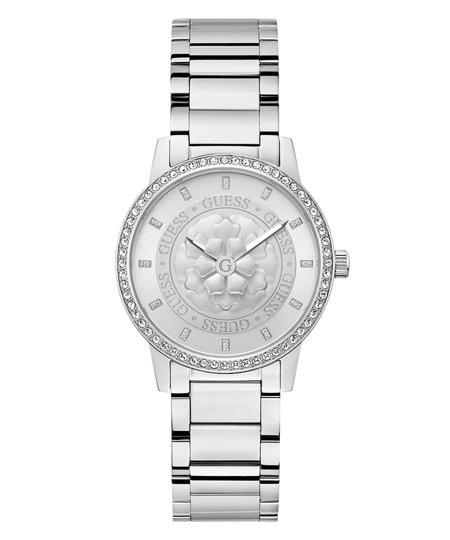 GW0747L1 GUESS Ladies Silver Tone Analog Watch