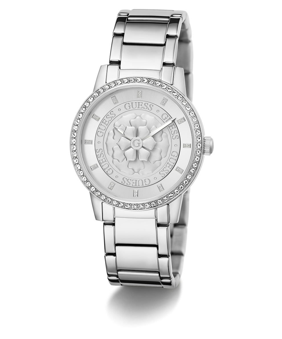 GW0747L1 GUESS Ladies Silver Tone Analog Watch angle