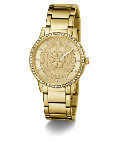 GW0747L2 GUESS Ladies Gold Tone Analog Watch angle