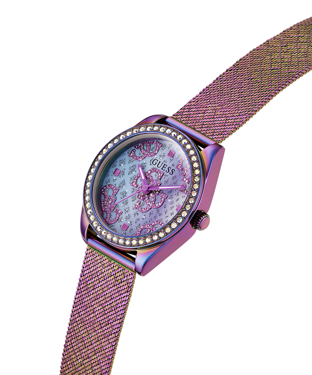 GW0748L3 GUESS Ladies Iridescent Analog Watch lifestyle angle