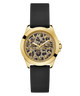 GW0749L2 GUESS Ladies Black Gold Tone Analog Watch