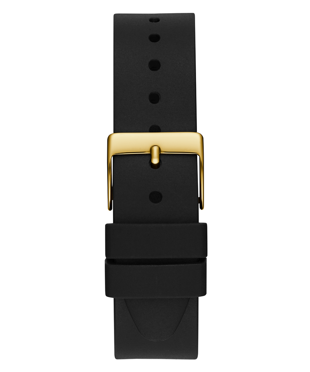 GW0749L2 GUESS Ladies Black Gold Tone Analog Watch back view