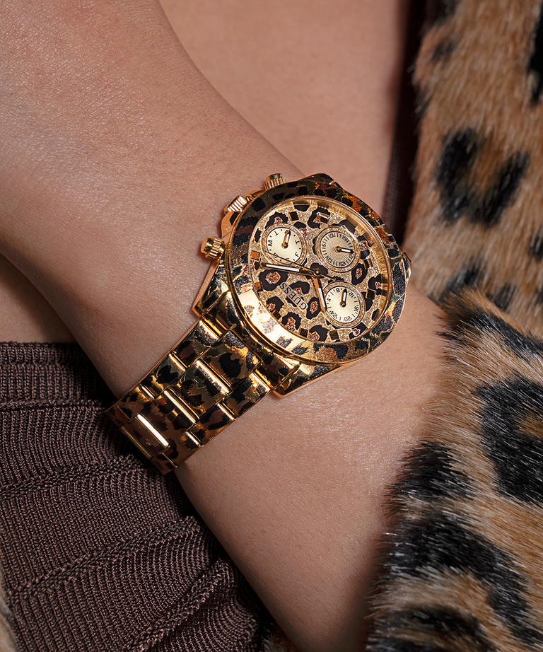 GW0751L1 GUESS Ladies Leopard Multi-function Watch lifestyle