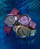 GW0752L1 GUESS Ladies Blue Purple Gold Tone Multi-function Watch beauty image lifestyle