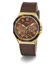 GW0753L3 GUESS Ladies Brown Gold Tone Multi-function Watch angle