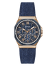 GW0753L5 GUESS Ladies Blue Rose Gold Tone Multi-function Watch