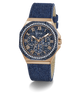 GW0753L5 GUESS Ladies Blue Rose Gold Tone Multi-function Watch angle