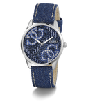 GW0755L1 GUESS Ladies Blue Silver Tone Analog Watch angle