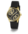 GW0755L3 GUESS Ladies Black Gold Tone Analog Watch angle