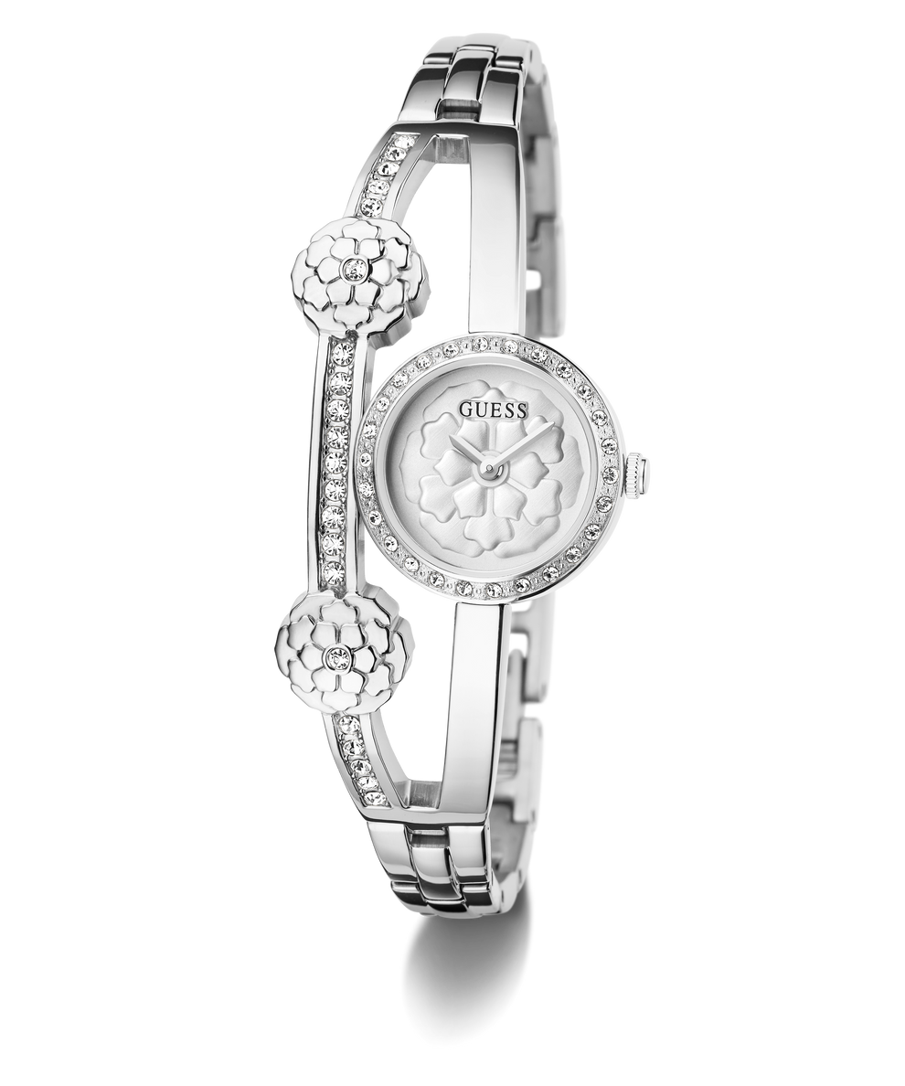 GW0756L1_ GUESS Ladies Silver Tone Analog Watch angle