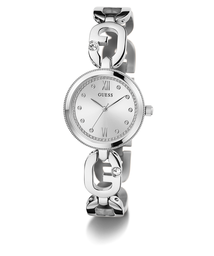 GW0759L1 GUESS Ladies Silver Tone Analog Watch angle