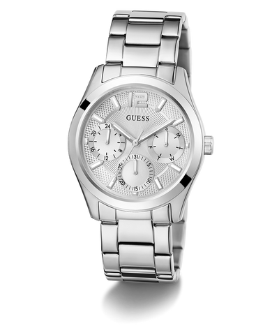 GW0760L1 GUESS Ladies Silver Tone Multi-function Watch angle