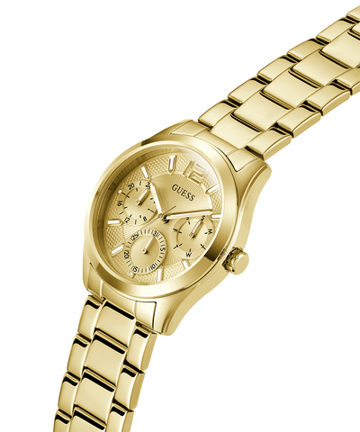 GW0760L2 GUESS Ladies Gold Tone Multi-function Watch lifestyle