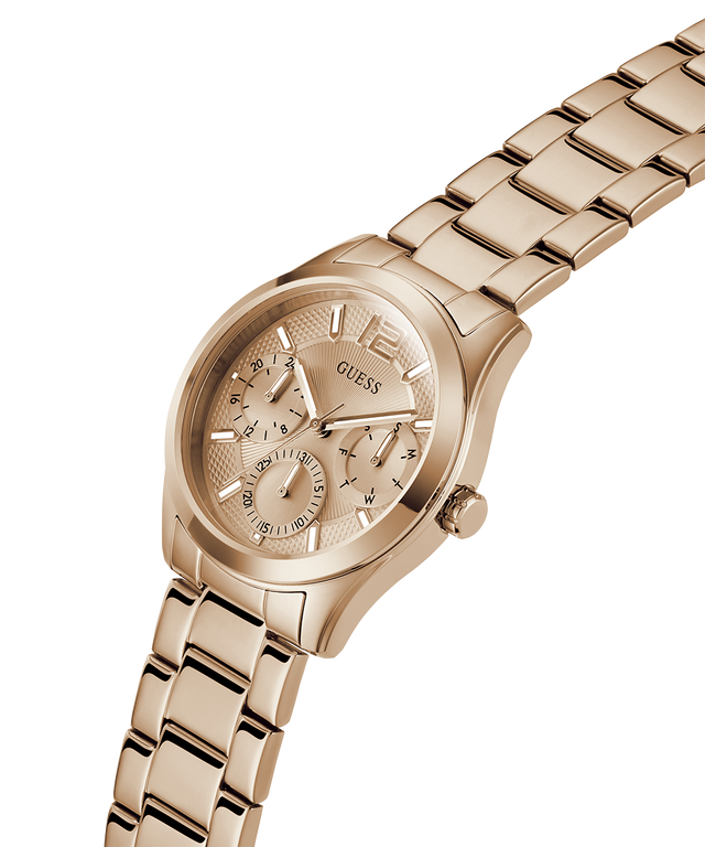 GW0760L3 GUESS Ladies Rose Gold Tone Multi-function Watch lifestyle