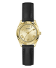 GW0761L1 GUESS Ladies Black Gold Tone Analog Watch