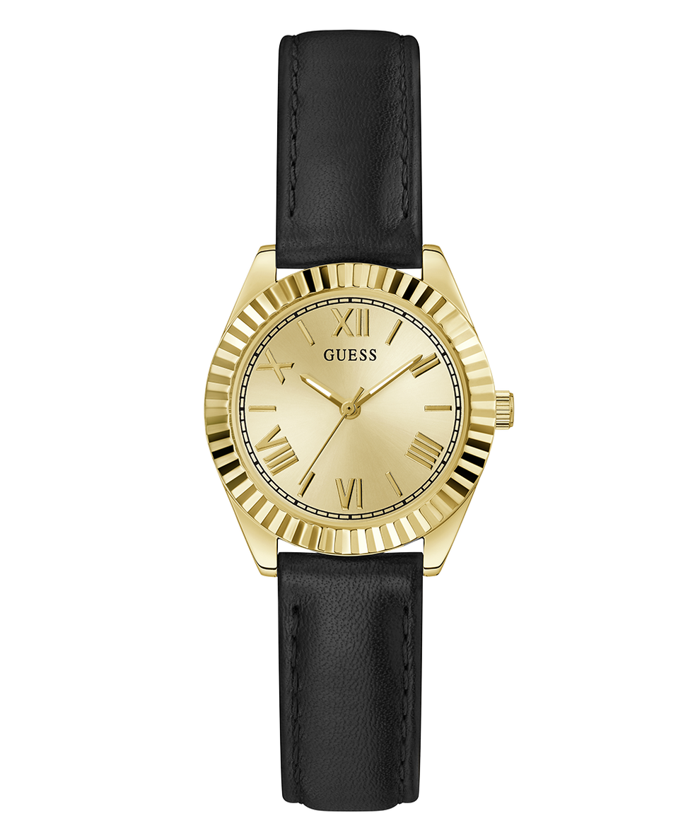 GW0761L1 GUESS Ladies Black Gold Tone Analog Watch