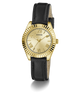 GW0761L1 GUESS Ladies Black Gold Tone Analog Watch angle