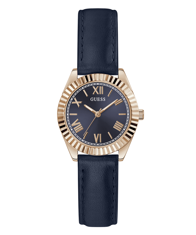 GW0761L2 GUESS Ladies Blue Rose Gold Tone Analog Watch