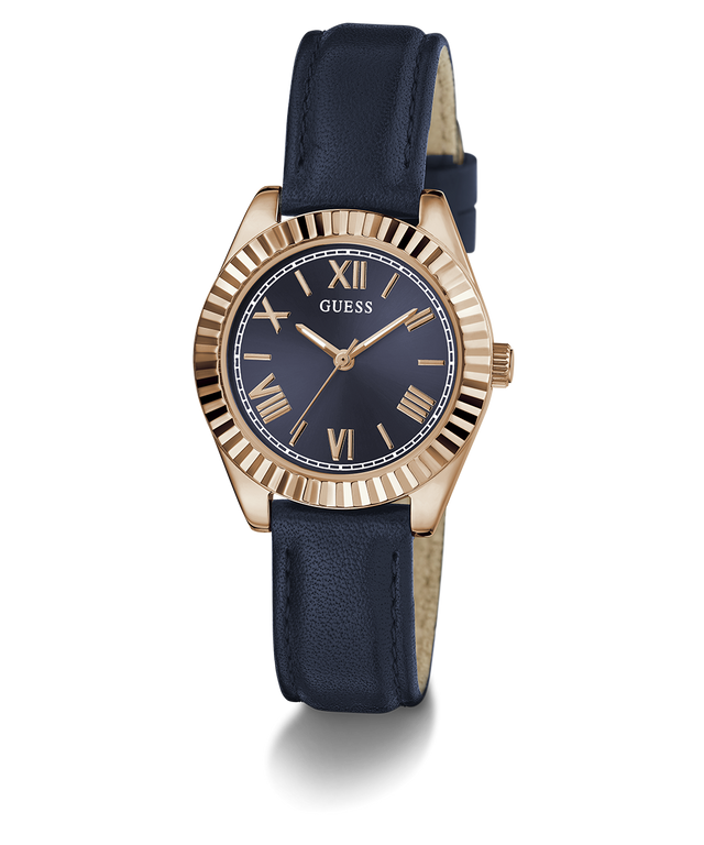 GW0761L2 GUESS Ladies Blue Rose Gold Tone Analog Watch angle