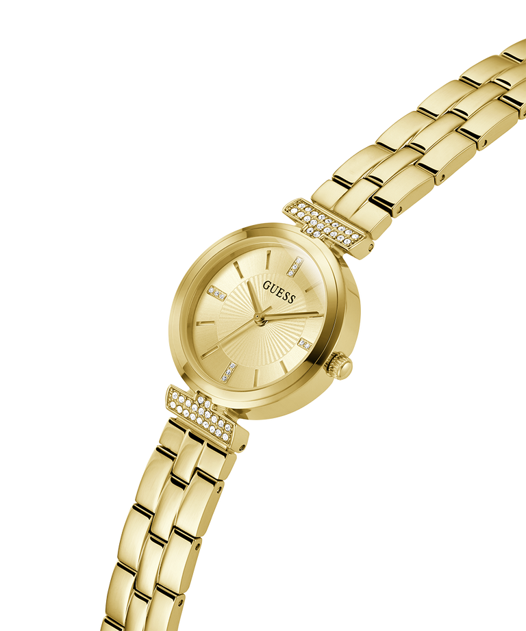 GW0762L2 GUESS Ladies Gold Tone Analog Watch lifestyle angle