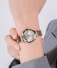 GW0762L5 GUESS Ladies 2-Tone Gold Tone Analog Watch lifestyle watch on arm