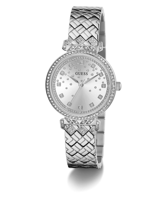 GW0763L1 GUESS Ladies Silver Tone Analog Watch angle