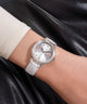 GW0764L4 GUESS Ladies White Silver Tone Analog Watch watch on wrist