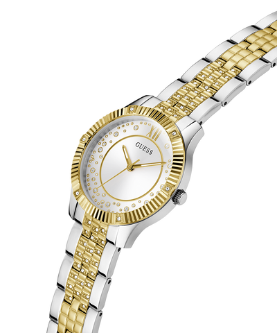 GW0765L1 GUESS Ladies 2-Tone Analog Watch lifestyle angle