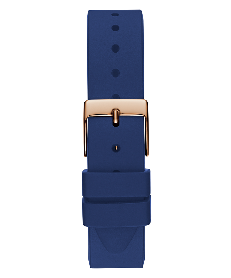 GW0766L4 GUESS Ladies Blue Rose Gold Tone Analog Watch back view